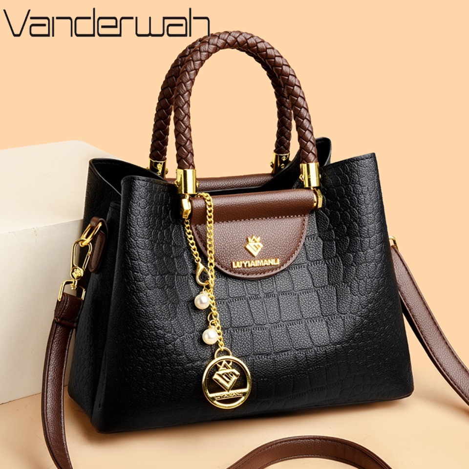 Luxury Bags Shopping - Woven Handle Genuine Brand High Quality