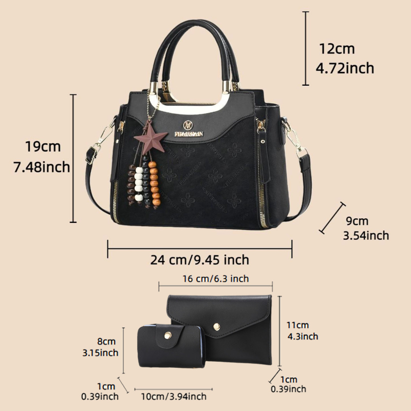 Stylish women's handbag, solid - Luxury Bags For Women ulasan dan harga
