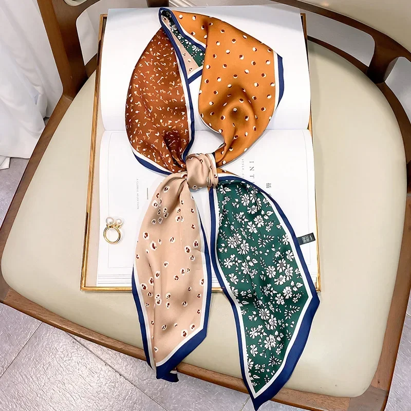 Design Print Skinny Scarf Plai - Luxury Bags Shopping ulasan dan harga