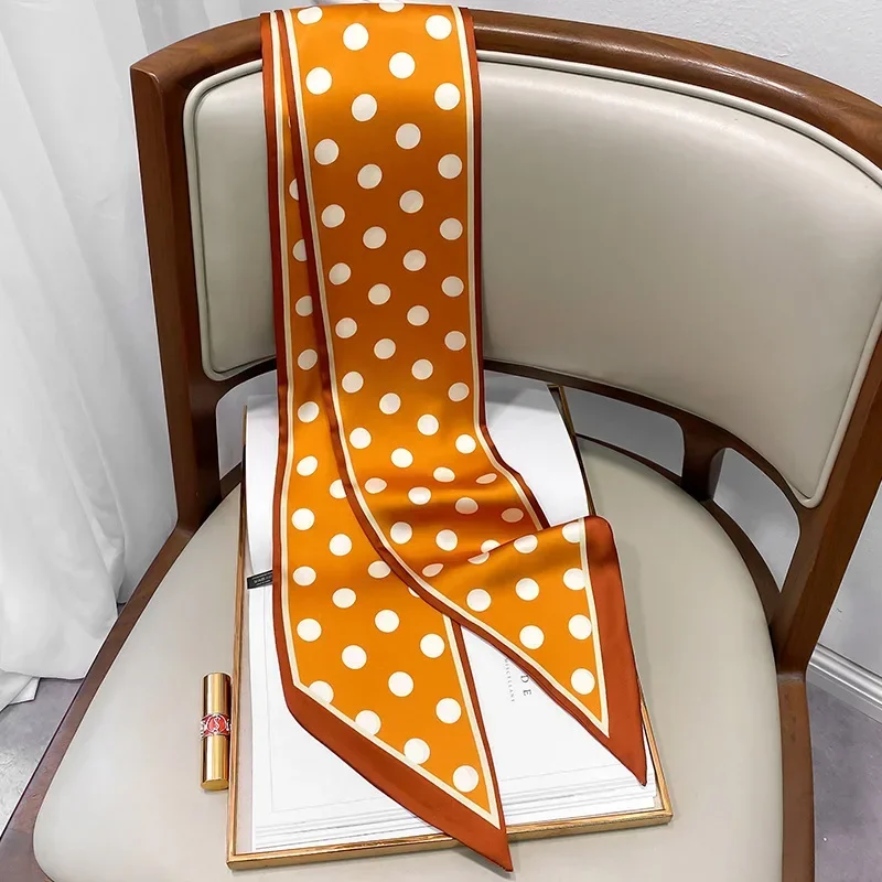 Design Print Skinny Scarf Plai - Luxury Bags Shopping ulasan dan harga