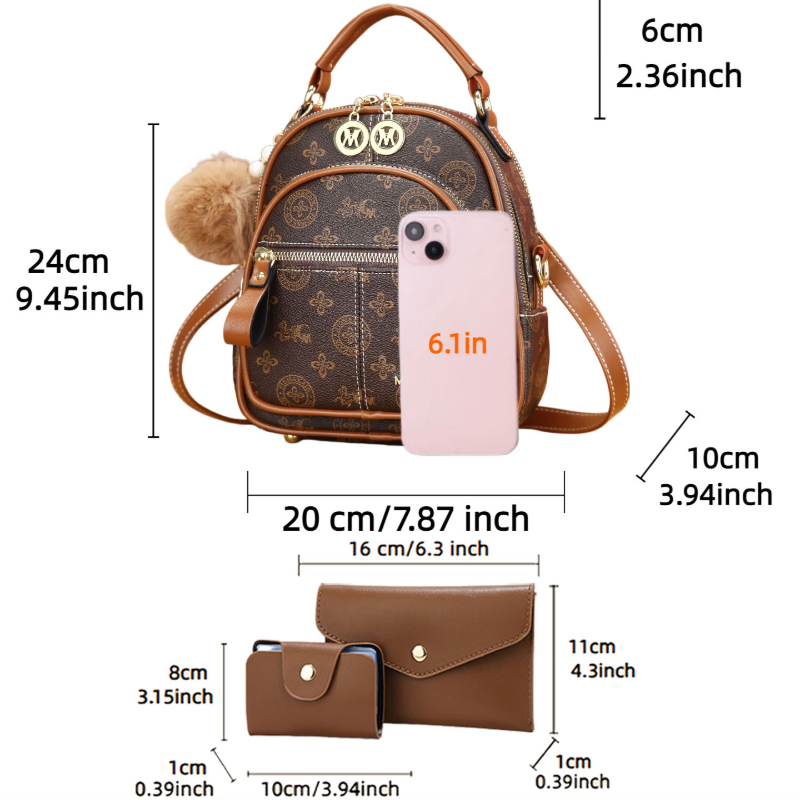 3-piece women's bag set, light - Luxury Bags For Women ulasan dan harga