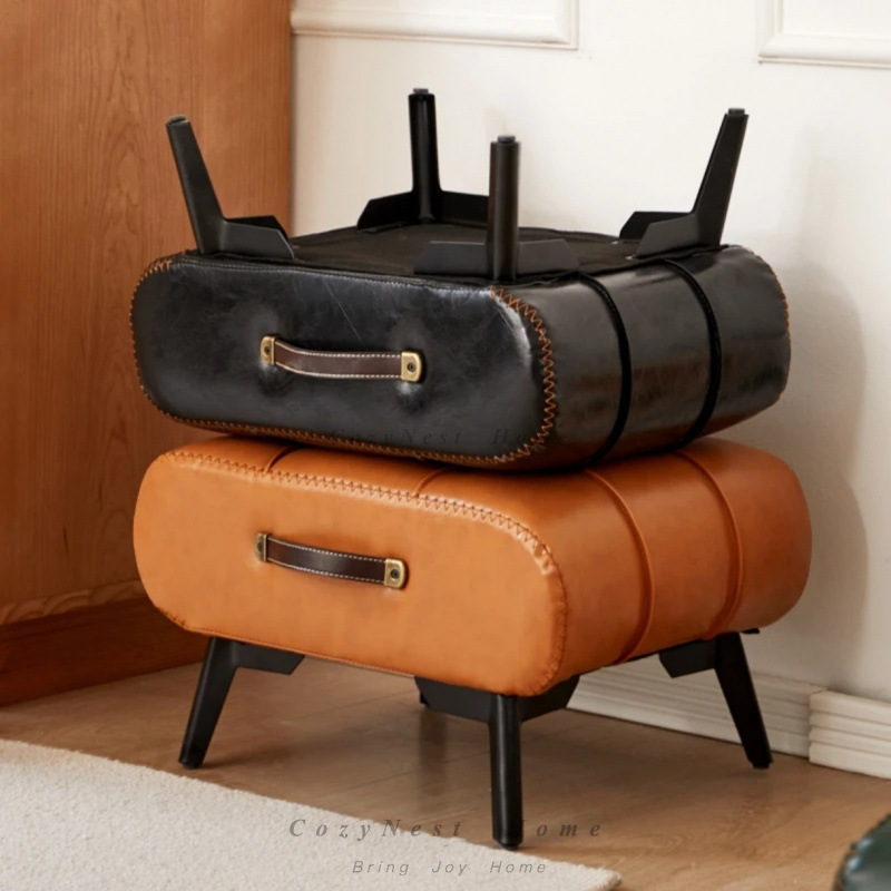 Small stool oil wax leather ho - Luxury Bags Entry ulasan dan harga