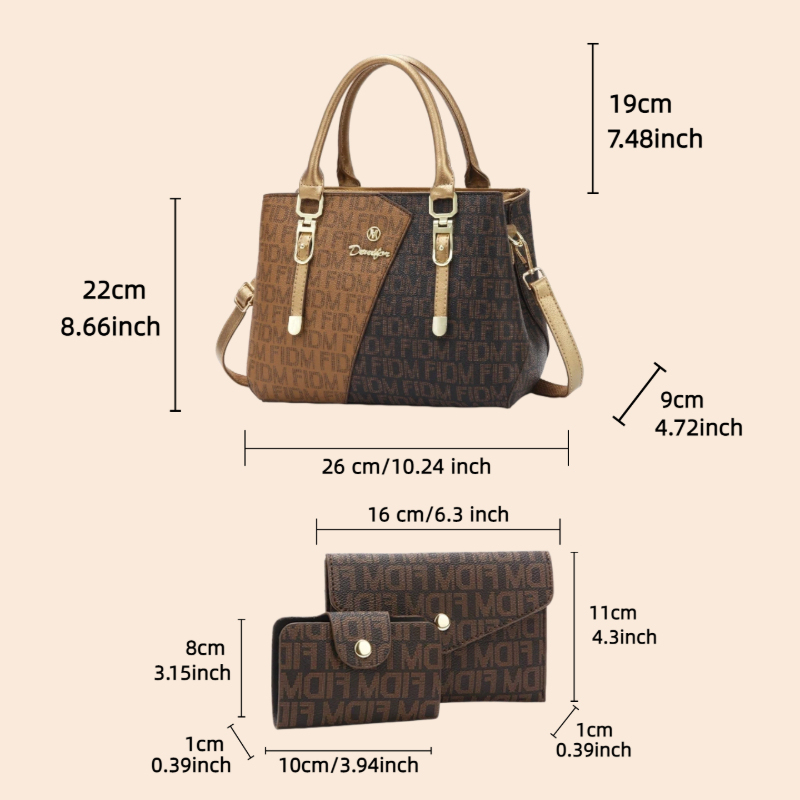 3-piece women's bag set, luxur - Luxury Bags For Women ulasan dan harga
