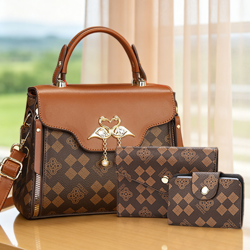 3-piece women's bag set, light - Luxury Bags For Women ulasan dan harga