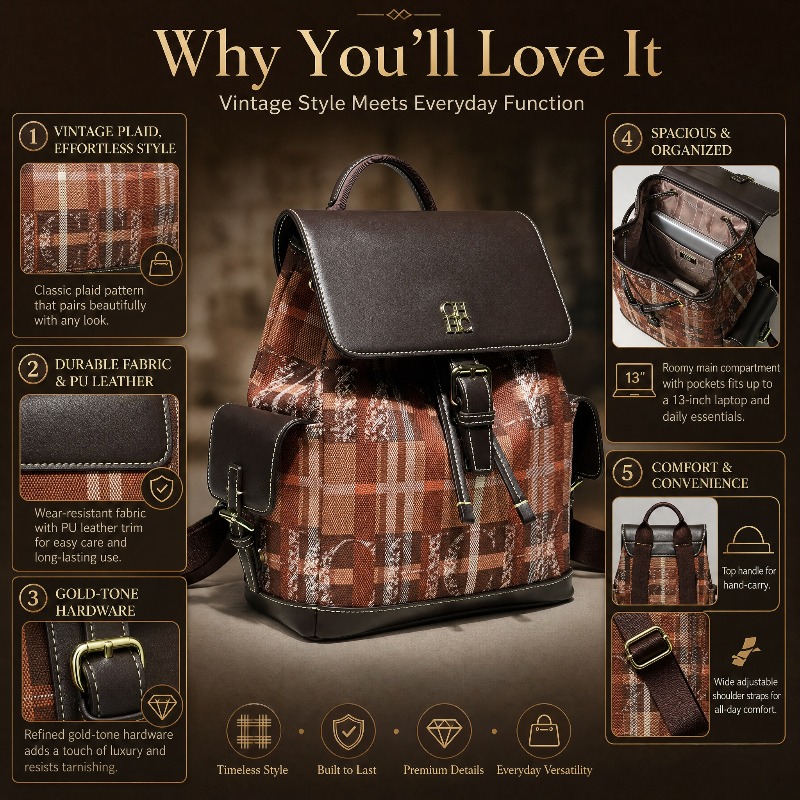 CHHC Fashion Color Block Backp - Luxury Bags For Women ulasan dan harga