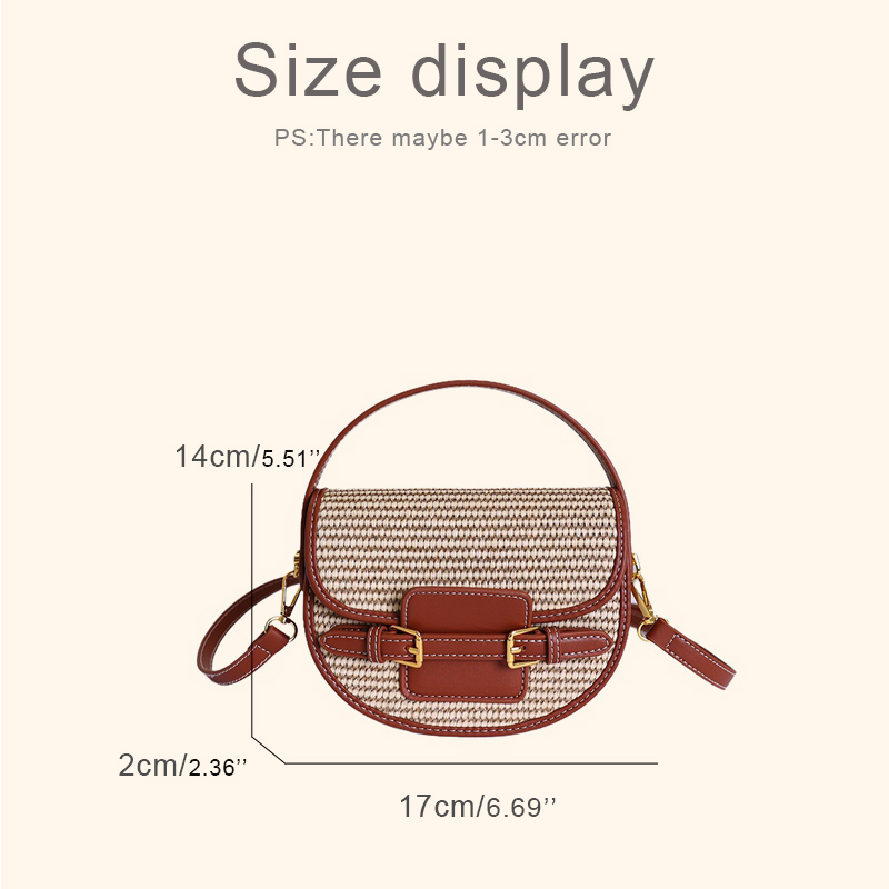 England Style Mini Straw Saddl - Luxury Bags For Women ulasan dan harga