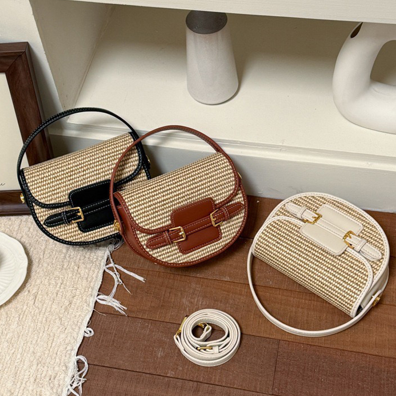 England Style Mini Straw Saddl - Luxury Bags For Women ulasan dan harga