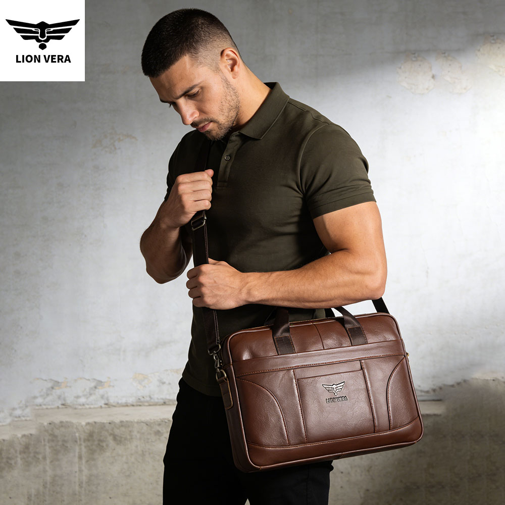 LION VERA Genuine Leather Buss - Luxury Bags For Laptop ulasan dan harga